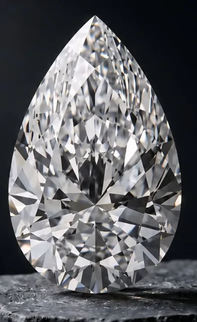 pear cut lab-grown diamond — Feather, 0.80 ct, color F, clarity VS1