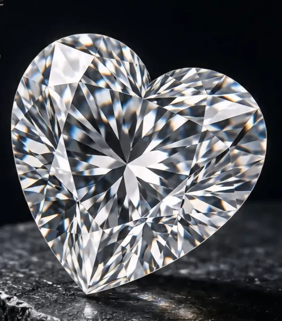 heart cut lab-grown diamond — Ardor, 1.55 ct, color D, clarity VVS2