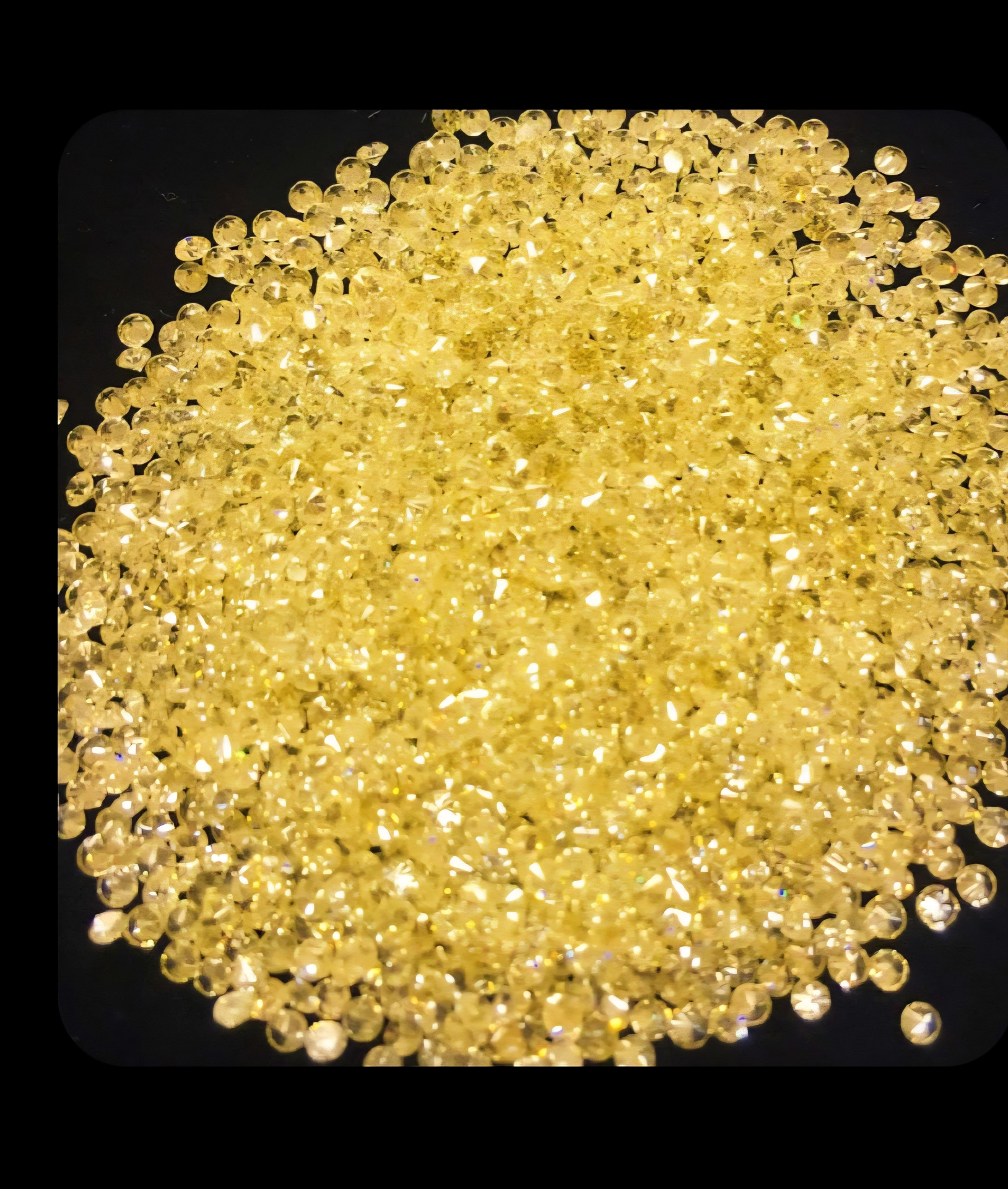 Fancy Vivid Yellow lab-grown melee diamonds