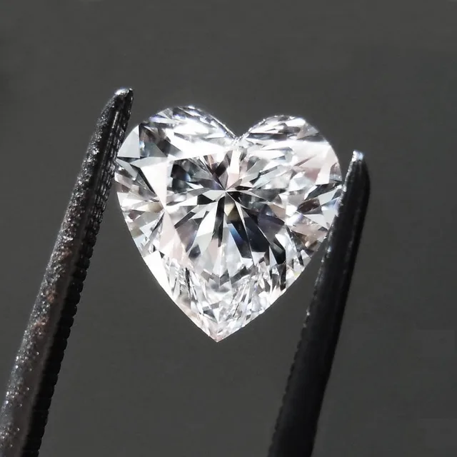 heart cut lab-grown diamond — Amora, 0.70 ct, color F, clarity VS2