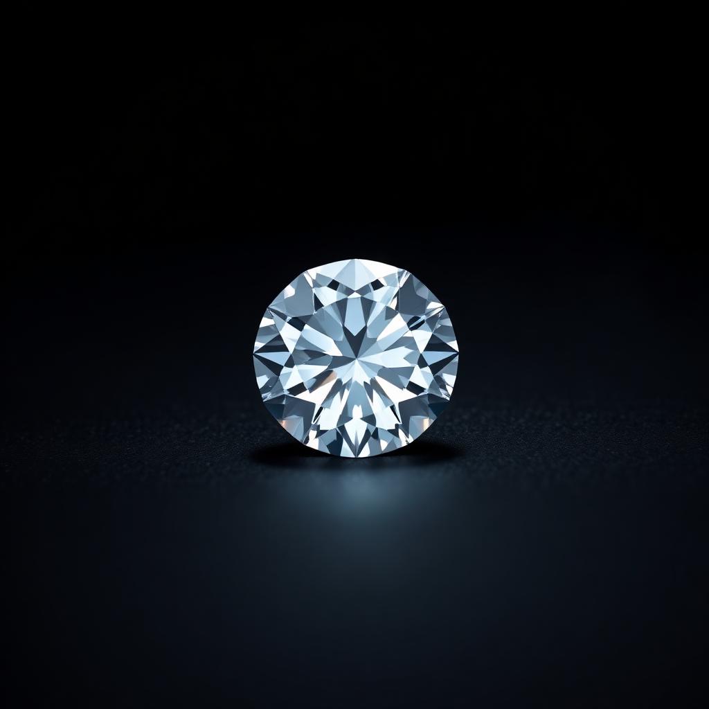 Pure D-colour lab-grown diamond, ice-white brilliance