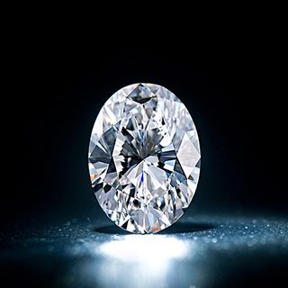 Oval cut lab-grown diamond — editorial plate