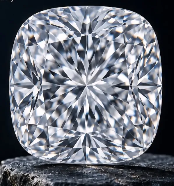 cushion cut lab-grown diamond — Quartet, 1.20 ct, color F, clarity VVS2