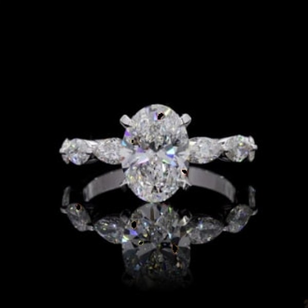 White Gold Diamond Ring R-212805