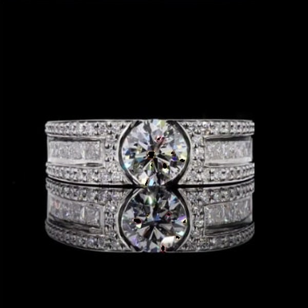 White Gold Diamond Ring R-277444