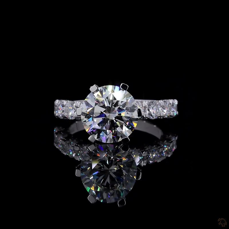 White Gold Diamond Ring R-281272