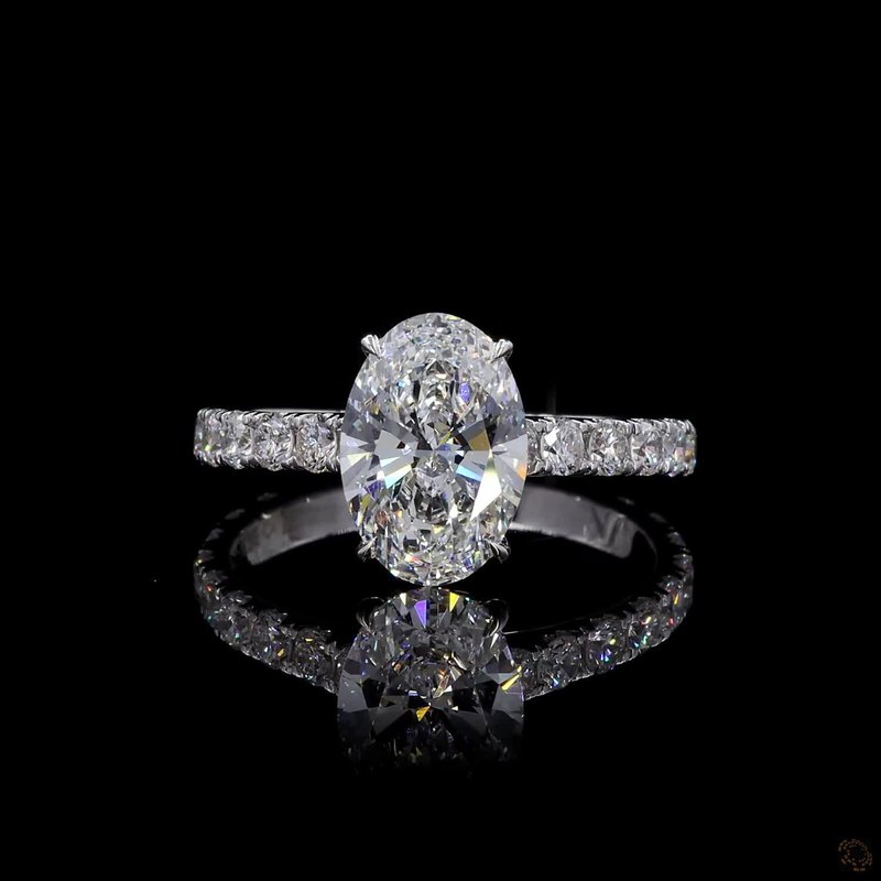 White Gold Diamond Ring R-331153